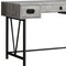 Homeroots 31 in. Grey Particle Board & Black Metal Computer Desk with a Hollow Core 333514 - alternate 5
